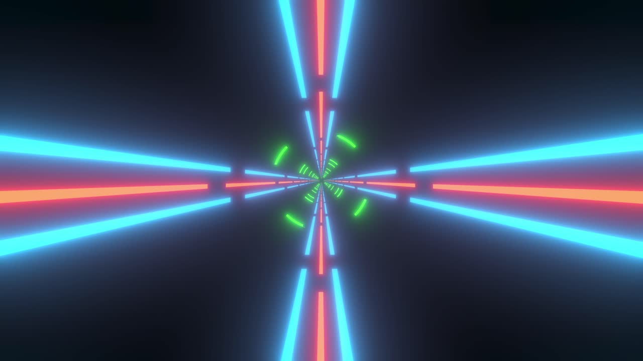 Neon Glowing Tunnel Visual Effect