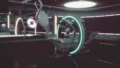 futuristic mri magnetic resonance laboratory