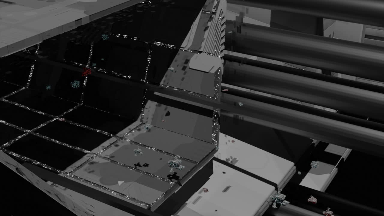 미래의 우주선 인테리어