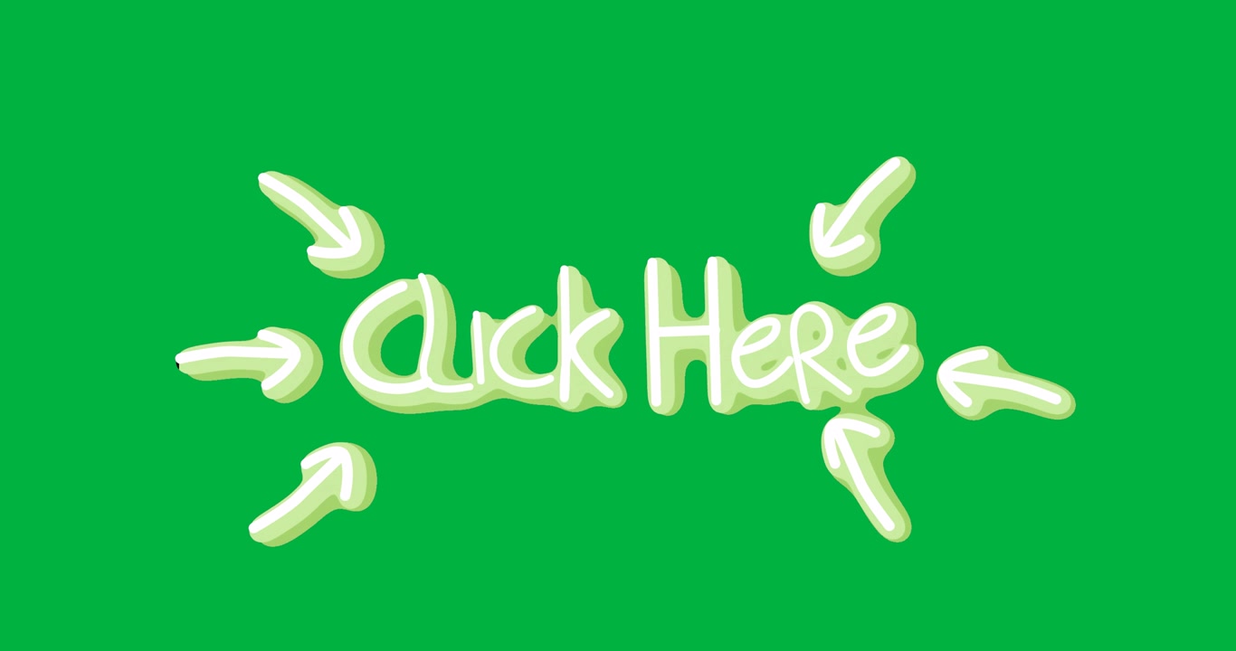Auto looping CTA cycling hues on transparent bg while arrows pointing inward attracting clicks