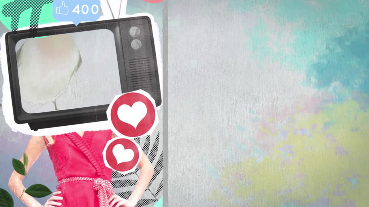 빈티지 텔레비전의 눈물의 애니메이션