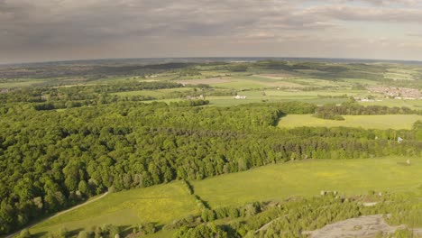 drone view of the english countryside in south yorkshire