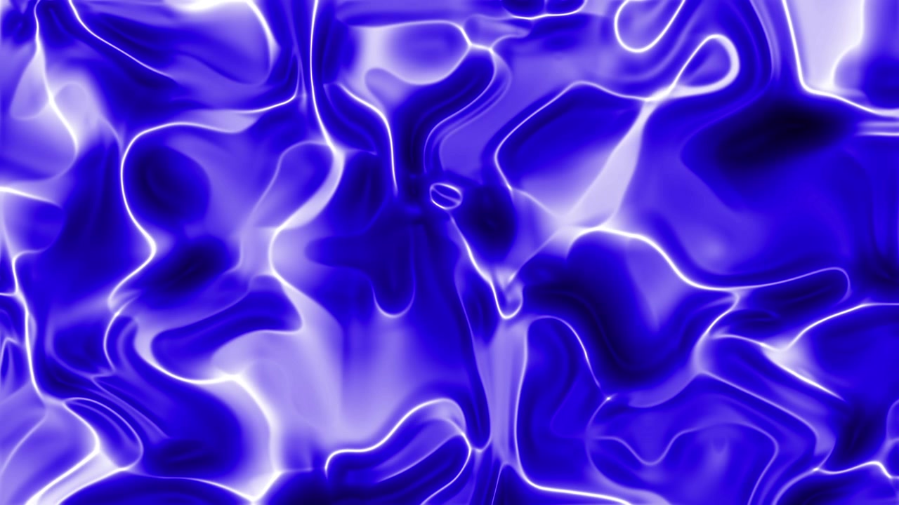 Líquido Azul Abstrato Fluindo com Linhas Brancas Brilhantes