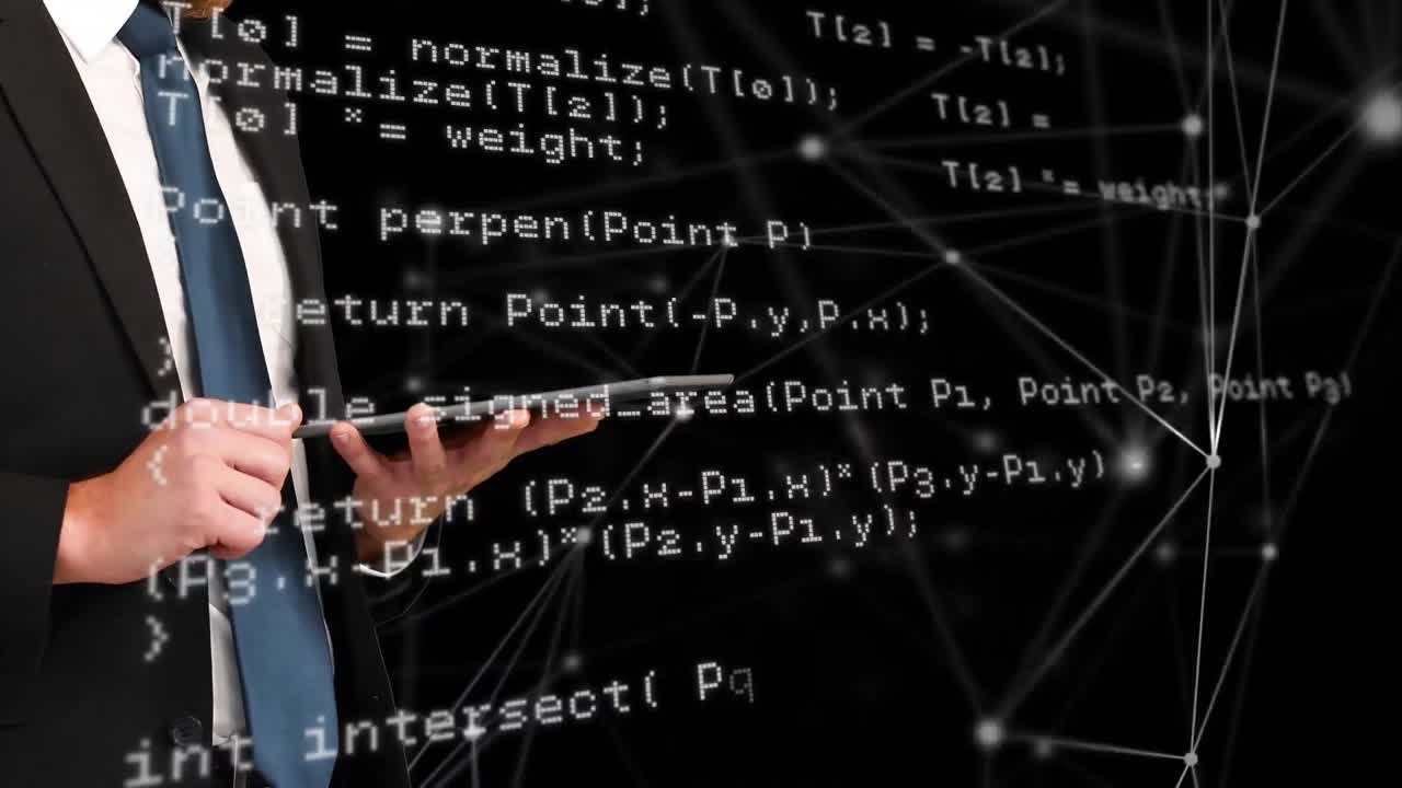 hombre de negocios usando una tableta digital