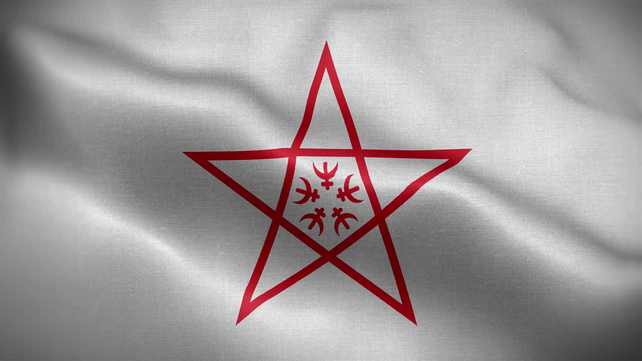 Bandera de la ciudad de Nagasaki, Japón, Fondo en Bucle 4K