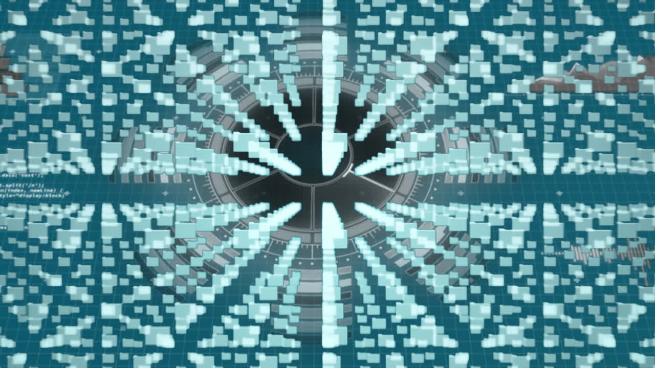 animación de la seguridad cibernética en la red