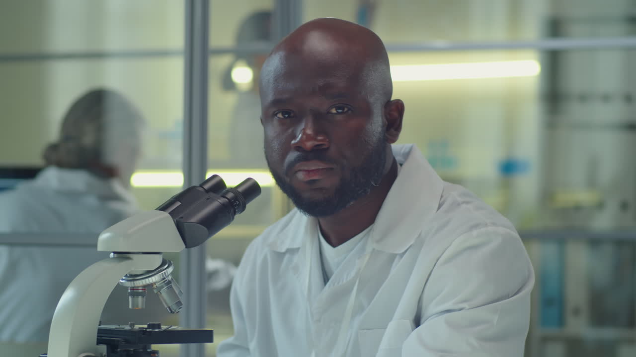 Portrait of African American Scientist in Laboratory