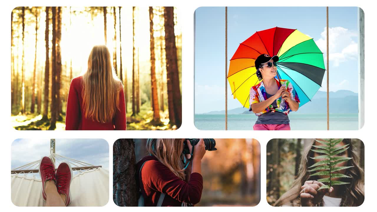 Collage of Nature, People, and Relaxation