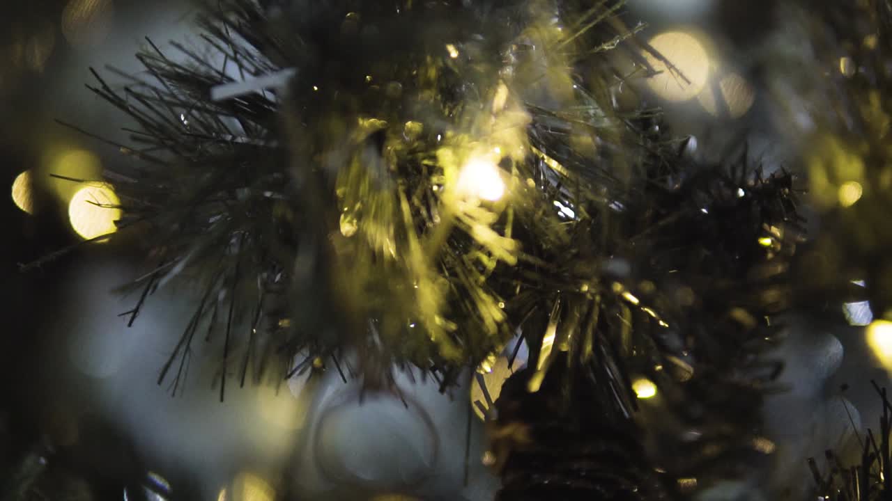 primer plano de la luz de navidad