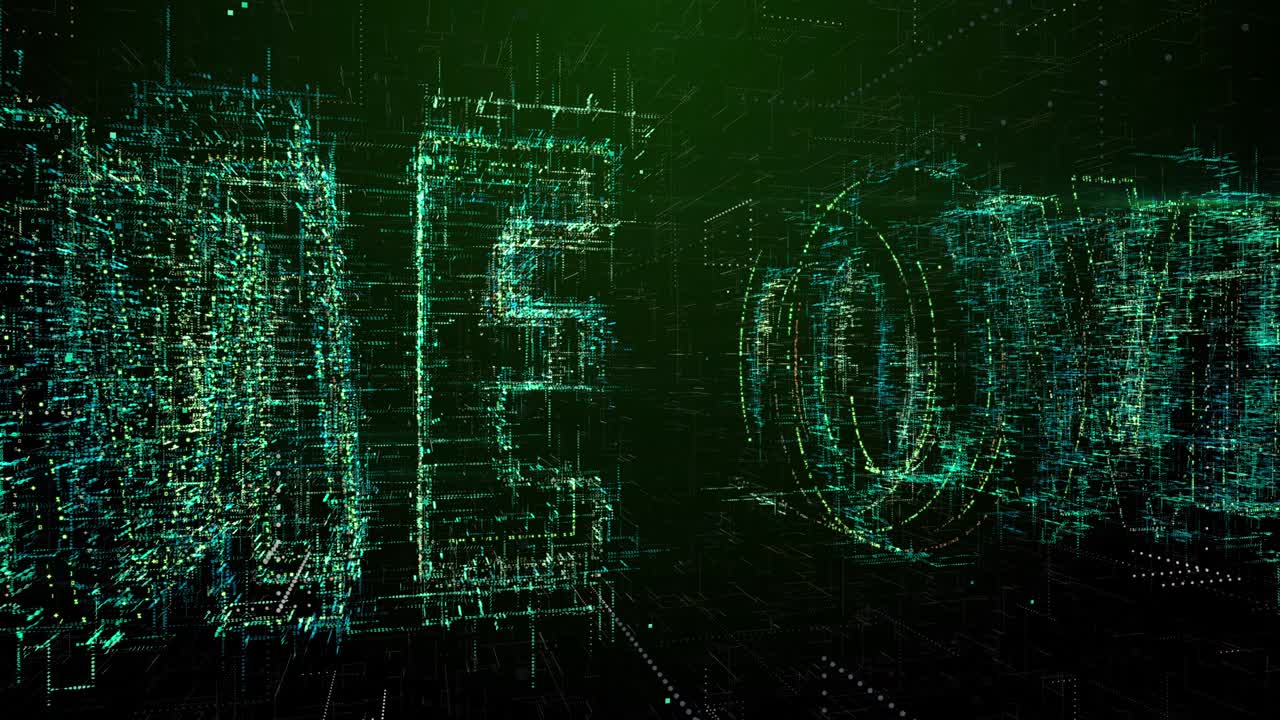 polvo de estrellas - texto moderno, fondo futurista partículas de texto hacer zoom en hacer zoom fuera patio de recreo