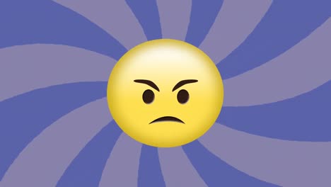 Animation-Eines-Wütenden-Emoji-Symbols-über-Einem-Streifenmusterhintergrund