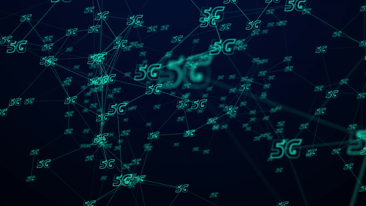 Digital 5G Network Connectivity Concept with Floating Nodes