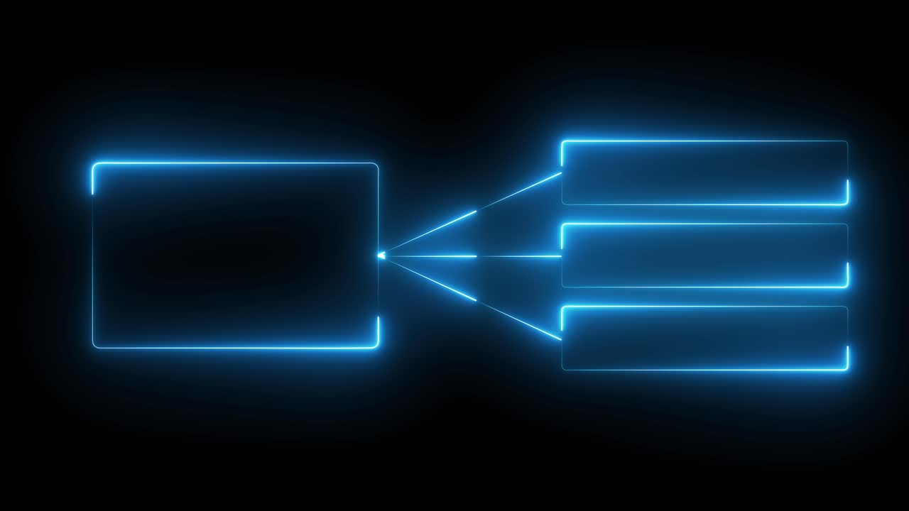 Neon Flowchart Diagram