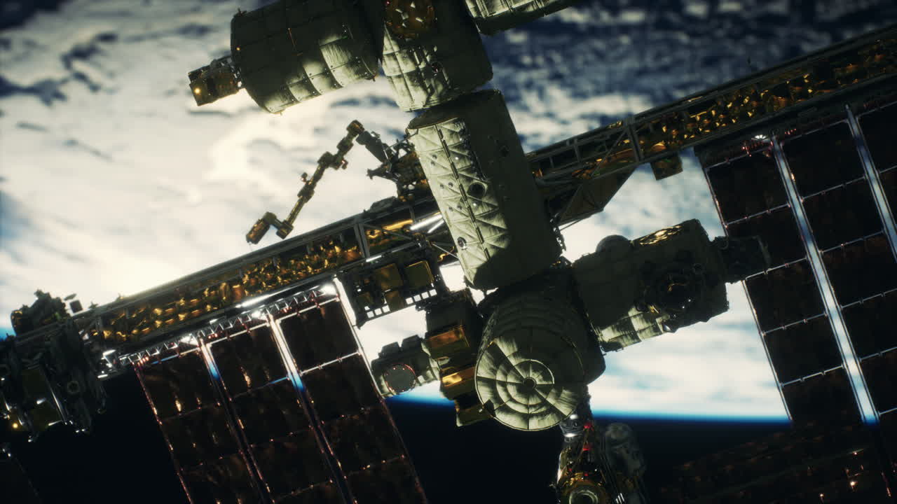 지구 위 에 있는 국제 우주 정거장 nasa 가 제공하는 요소 들