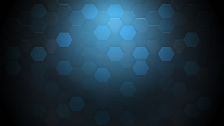 mouvement abstrait hexagone bleu foncé