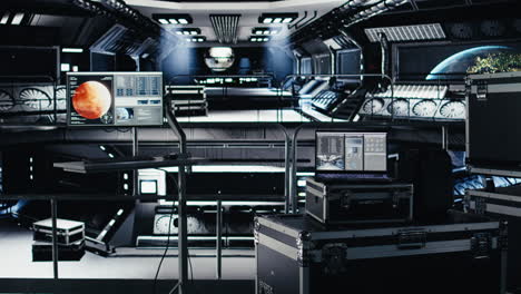 Laptop in orbit shuttle showing dashboard tracking thermal stability