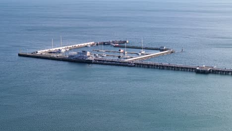 sailing boats in the marina, with a drone shot over the sopot pier in poland