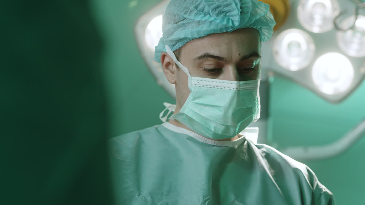 A surgeon performing a surgery