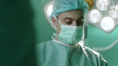 a surgeon performing a surgery