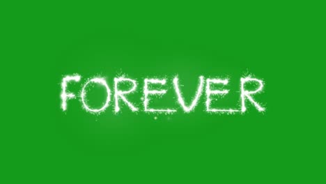 glittering forever text green screen motion graphics