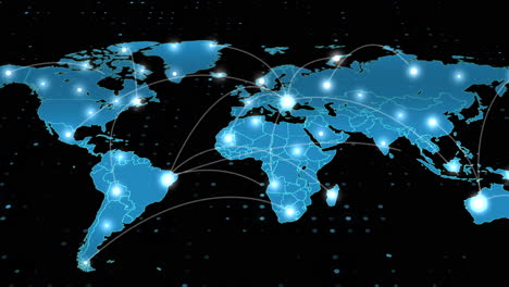 global network connectivity world map