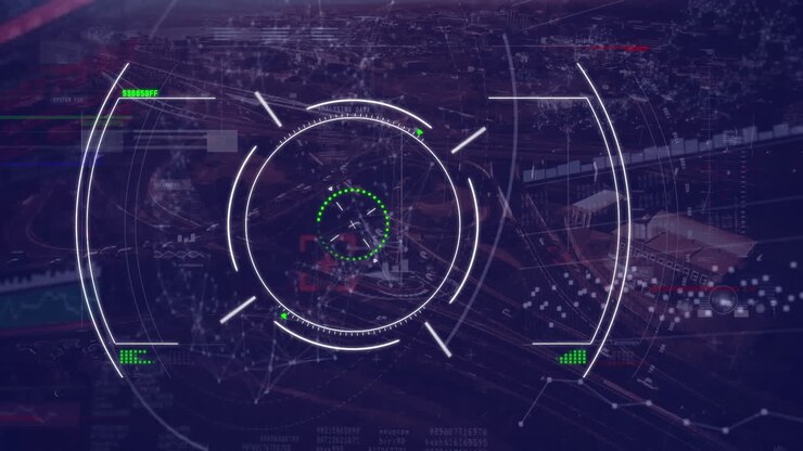 Animation of scope scanning over globe and data processing