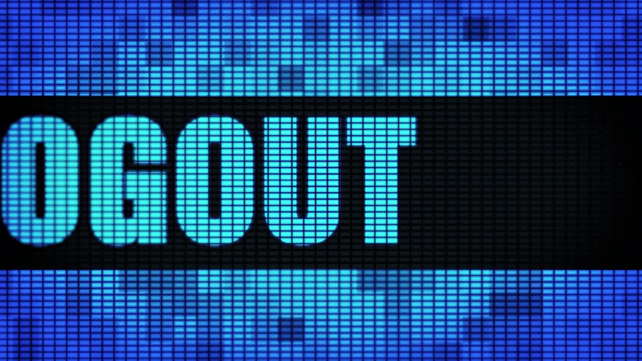 Logout on a digital display