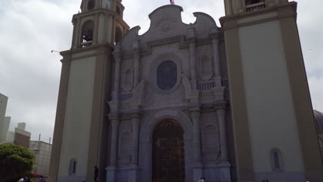 roman catholic diocese church of chimbote main square ancash, peru.