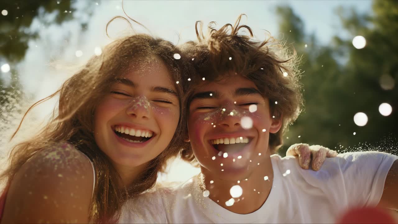 친구들이 호리를 축하하고 있습니다.