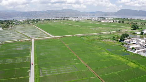 fields and villages in dali, yunnan, china.