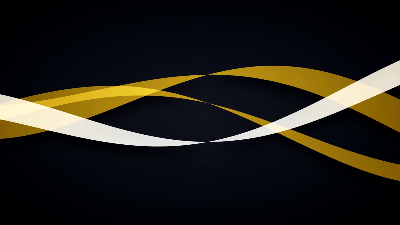 Abstract Motion Background with Flowing Gold and White Waves