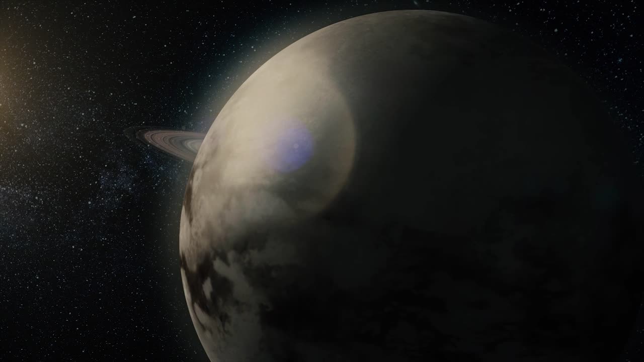 planeta alienígena con anillos