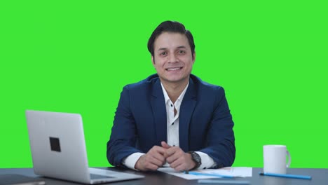 Happy-Indian-businessman-smiling-to-the-camera-Green-screen