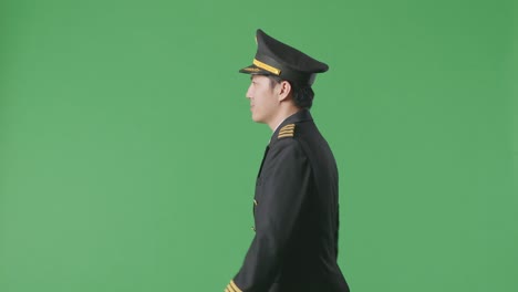 pilot walking profile view