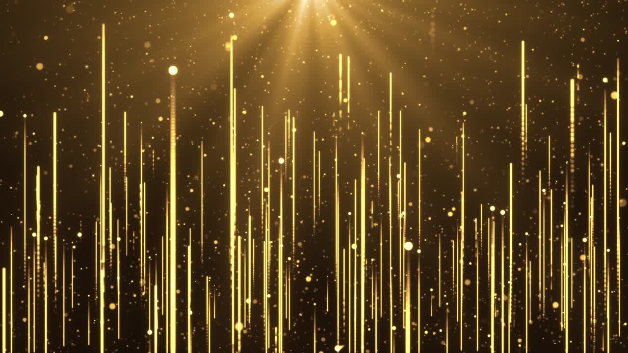 4k 골드 럭셔리 스파클링 글리터 스타 더스트 트레일  애니메이션