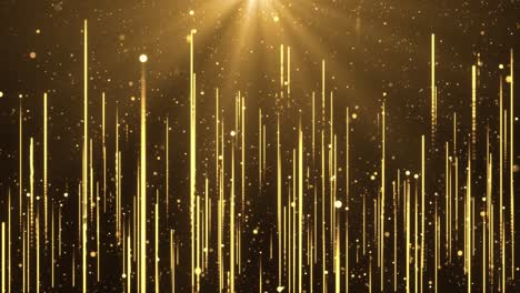 4k goud luxe sprankelende glitter ster stof trail lopp animatie.