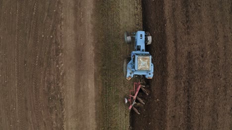 aerial view of agricultural field for planting vegetables