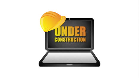 carretera de señal en construcción