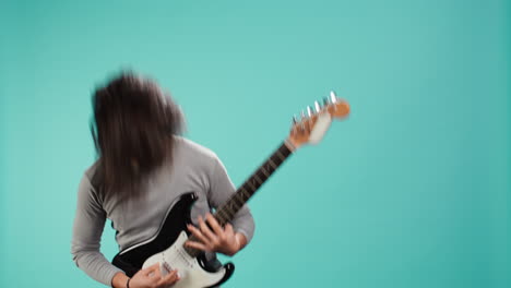 musician using musical instrument, having fun doing concert