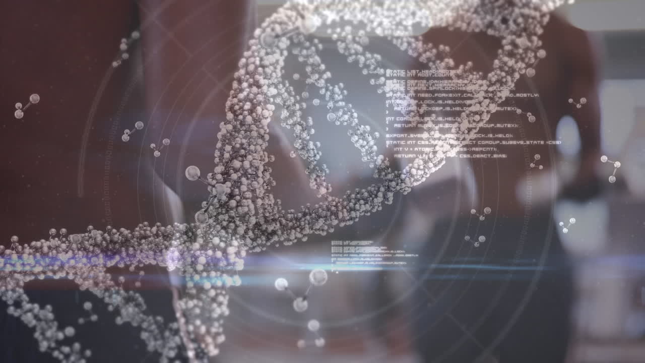 3d dna와 함께 움직이는 남자 운동