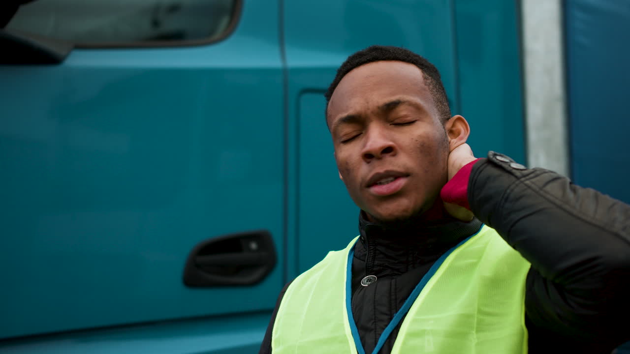 휴식을 취하는 노동자