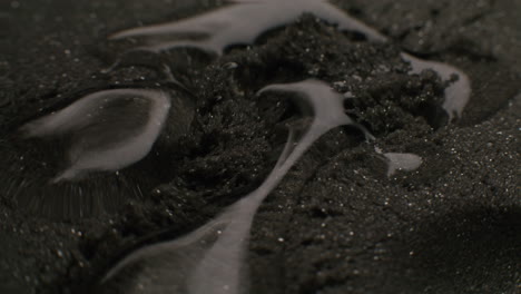 water on dark sand