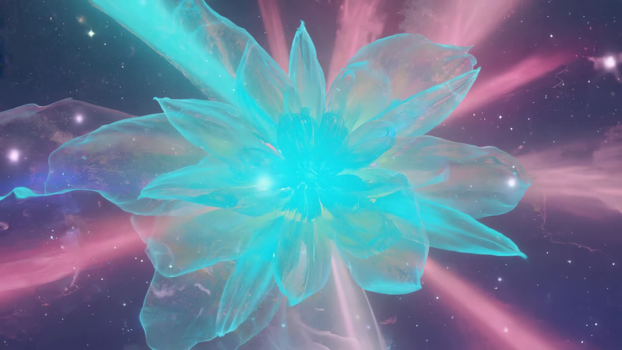 A Glowing Flower in Space