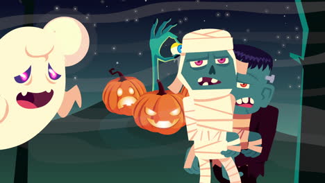 los monstruos de halloween