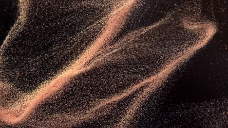 forming dynamic waves, abstract particles creating mesmerizing animation