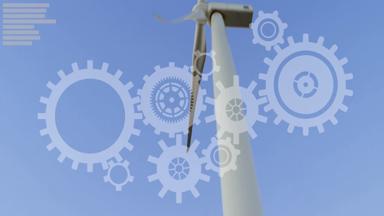 transmisión de energía de las turbinas eólicas 4k