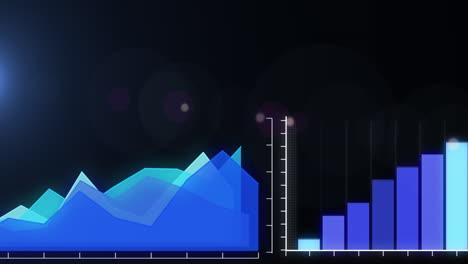 vídeo de la interfaz digital y el procesamiento de datos sobre un fondo oscuro