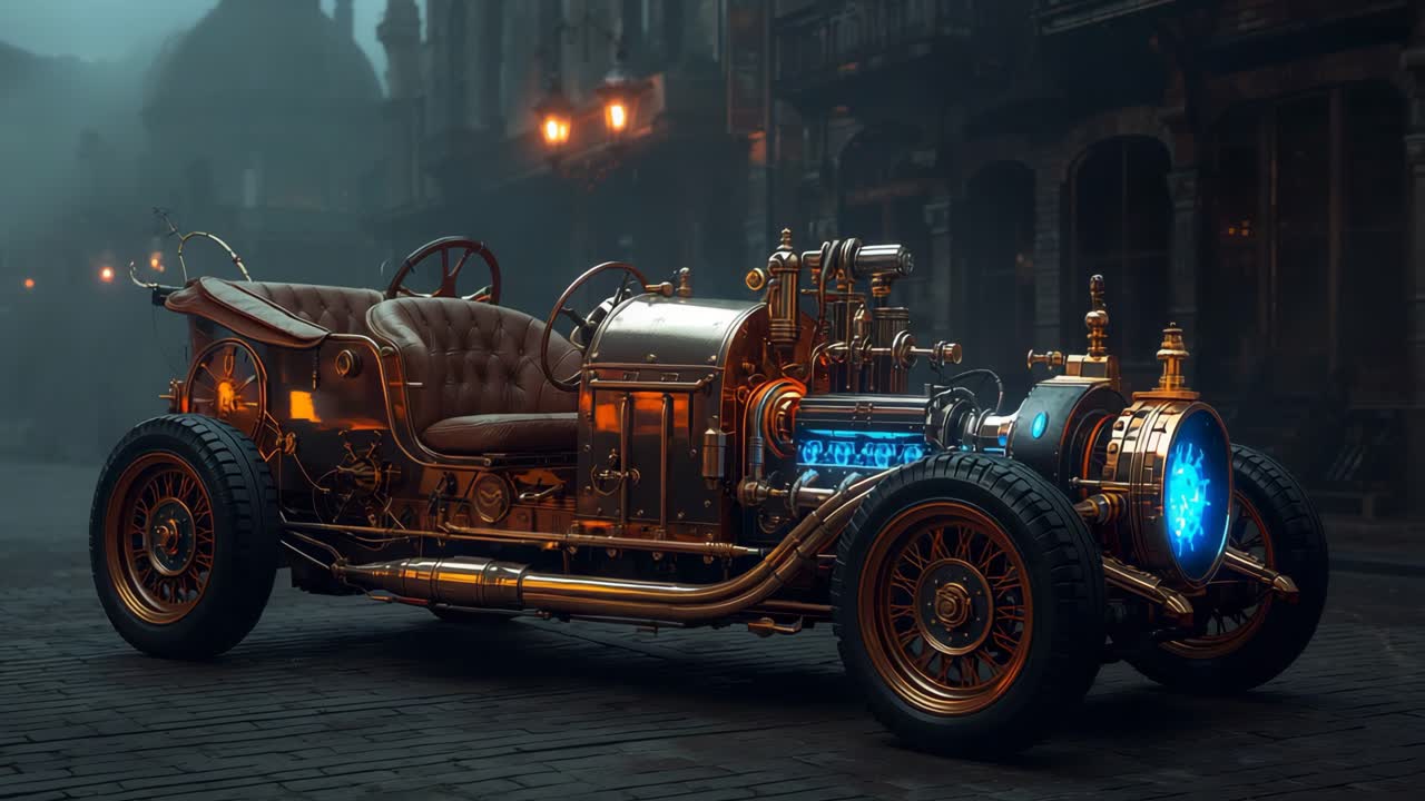Steampunk Car: A Futuristic Vision of the Victorian Era