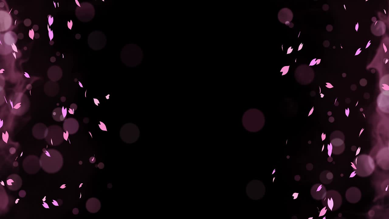 화려한 잎자루가 봄의 배경에 휘어지고, 빛으로 빛나는 아름다운 자연 장면, 꽃의 잎자락, 추상적인 봄 그래픽, 루프 애니메이션.