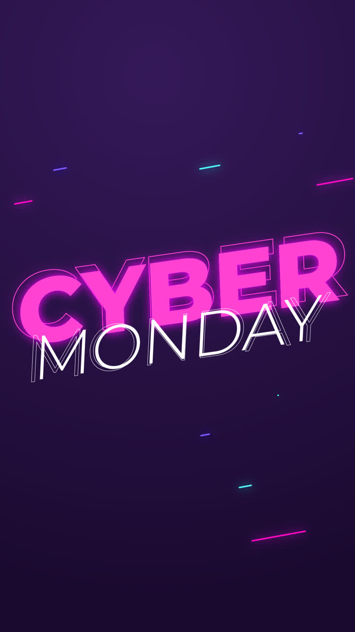 una animación de un concepto de cyber monday en el diseño de pisos